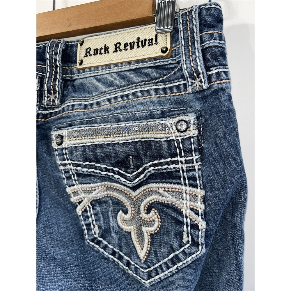 Women's Rock Revival Pilkin Straight Jeans Sz 28 Short No Pilling 28x26 Hemmed